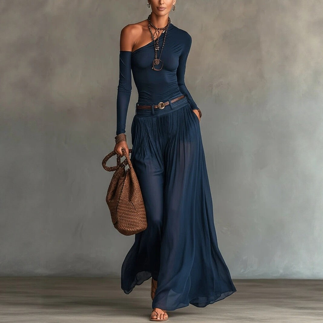 Solid-color Slim-fit Comfortable Casual Slip Dress