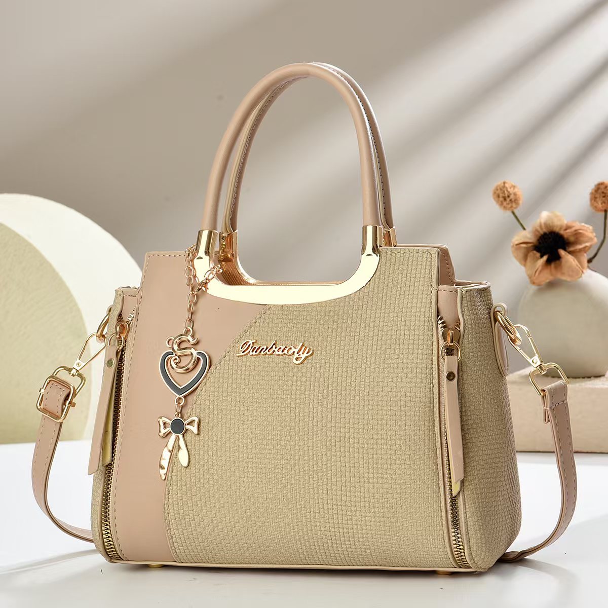 Umhängetasche, klein, quadratisch, schick, Handtasche, Schultertasche