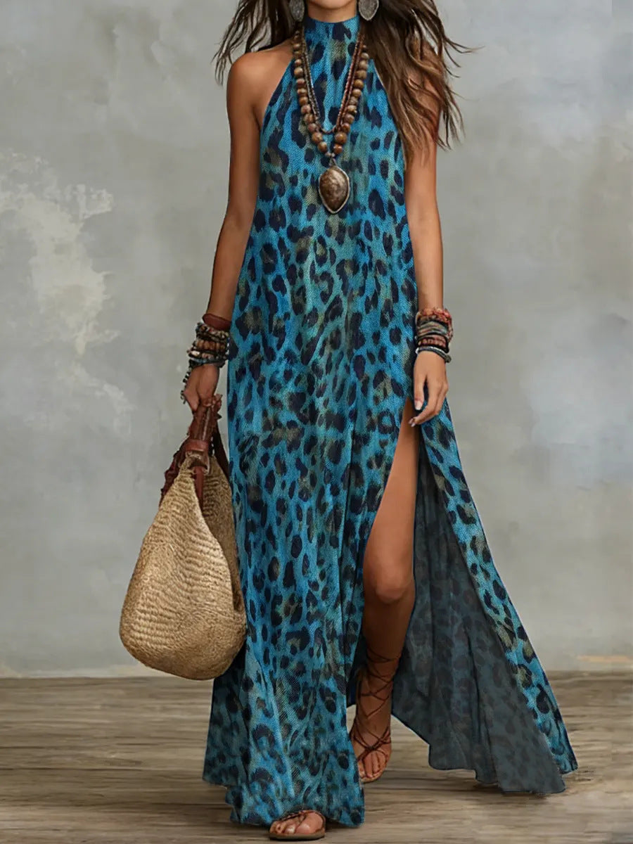 Printed Scarf-style Long Dress Fashionable And Casual