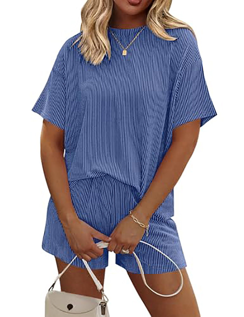Women's Summer New Striped Casual Set