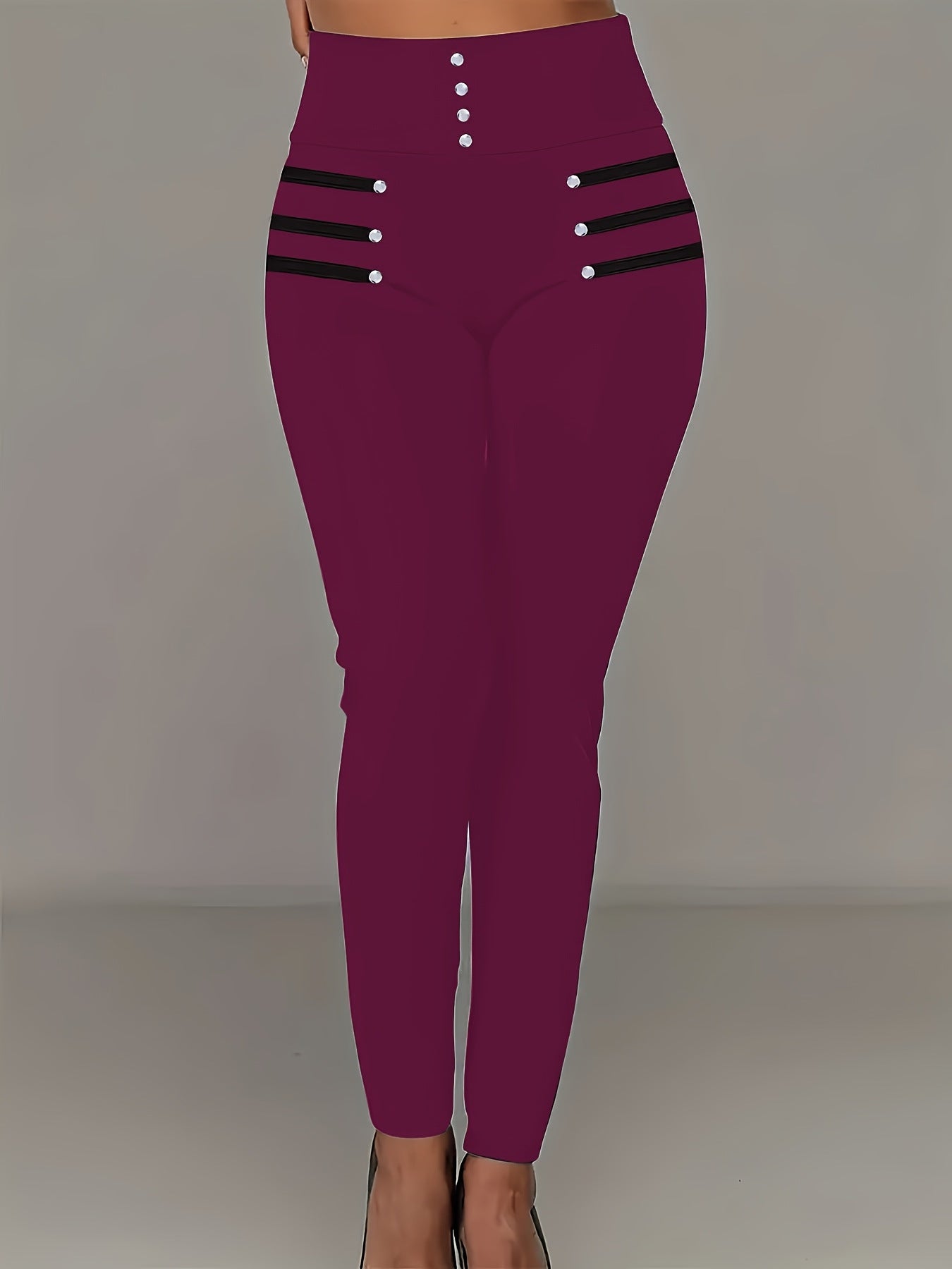High-Waist-Slim-Fit-Hose Damen im europäischen und amerikanischen Stil