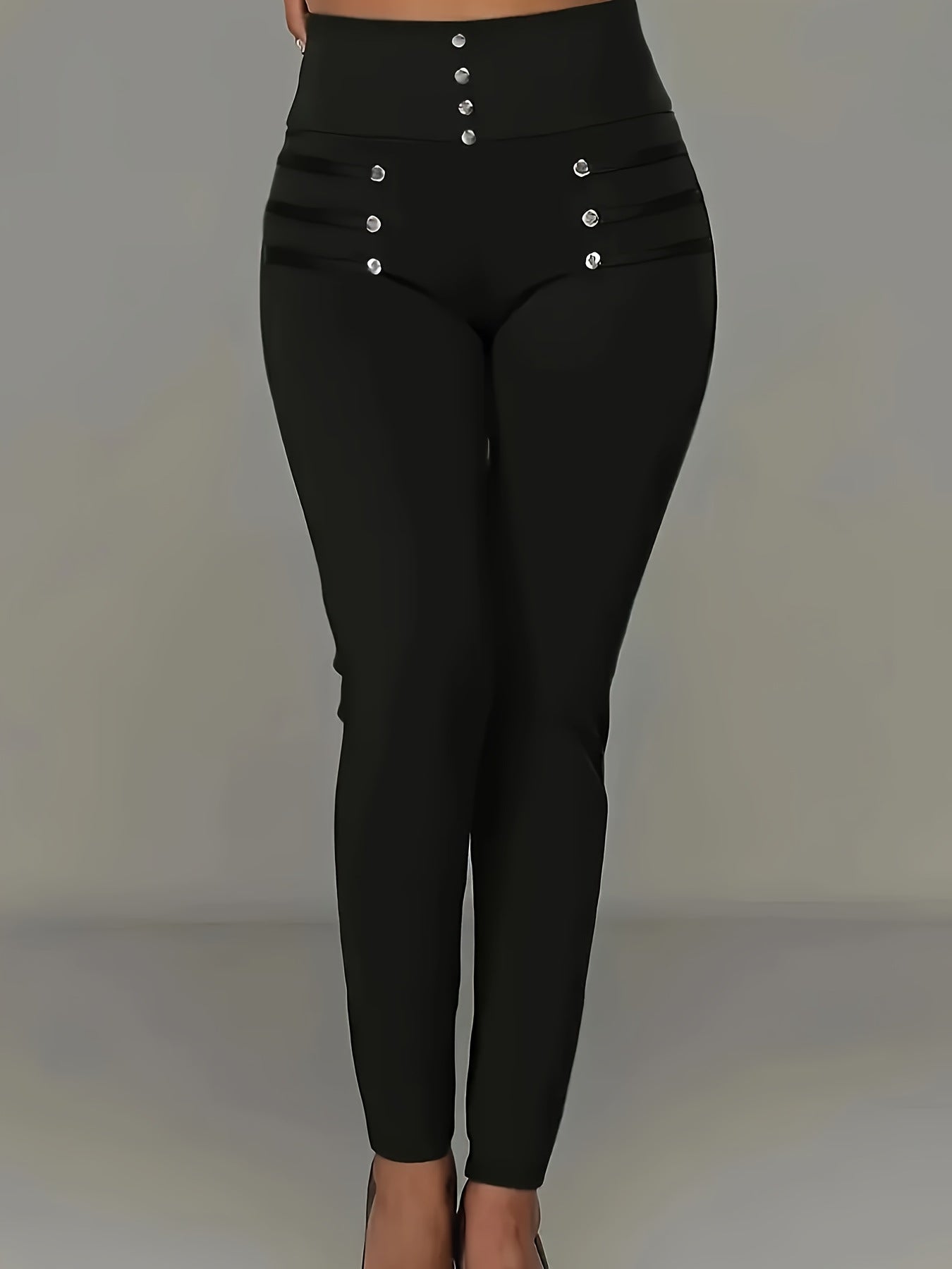 High-Waist-Slim-Fit-Hose Damen im europäischen und amerikanischen Stil