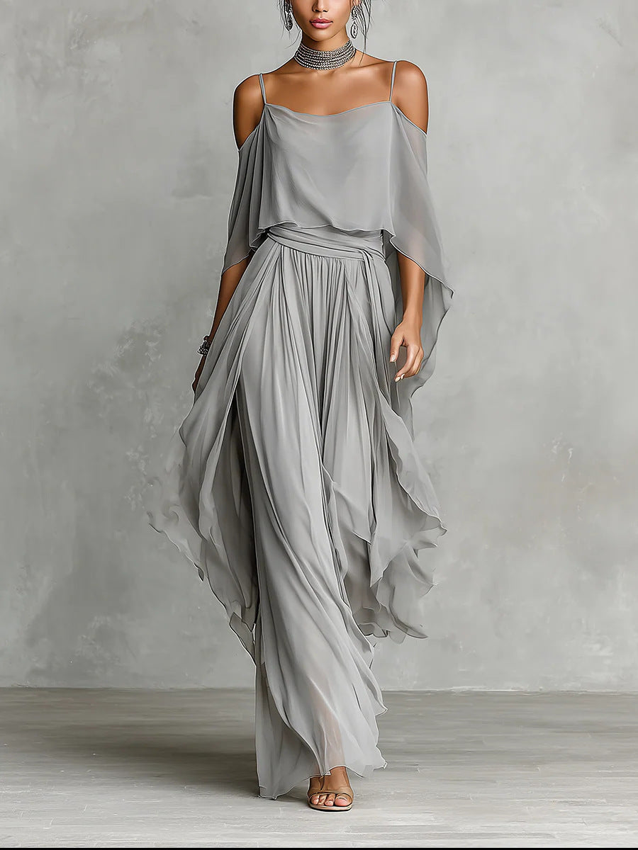 Robe longue élégante sans bretelles ni dos nu