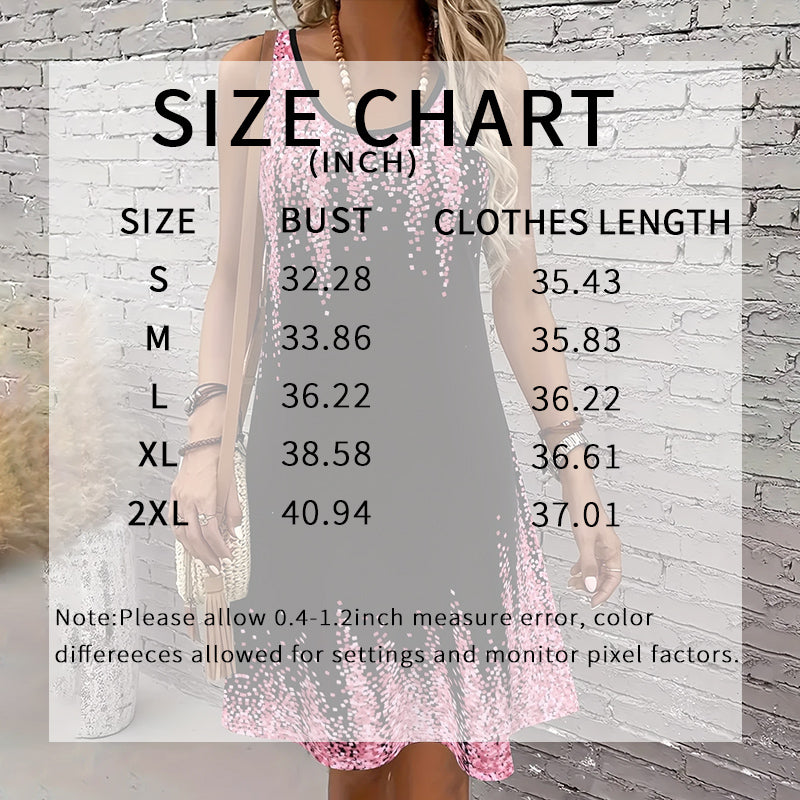 Damen Freizeit-Sommerkleid Strandkleid Grafikdruck V-Ausschnitt Lockere Tankkleider