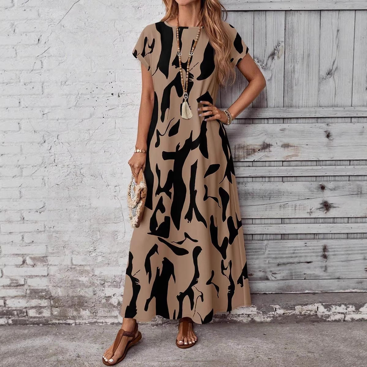 Women's Fashionable Casual Dress With Digital Print