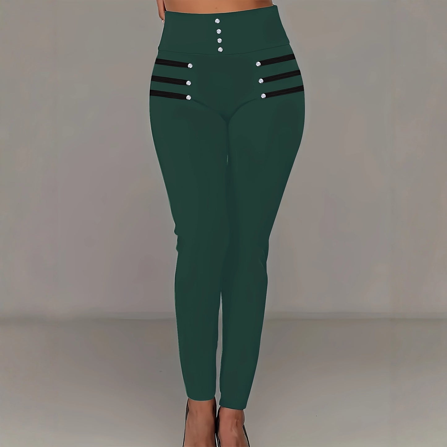 High-Waist-Slim-Fit-Hose Damen im europäischen und amerikanischen Stil