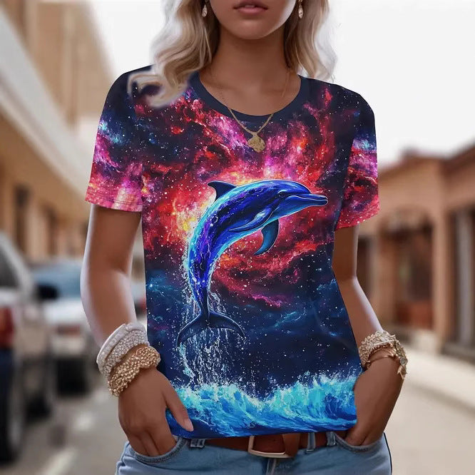 Modisches Lässiges Vielseitiges Hochwertiges Rundhals-Kurzarm-T-Shirt