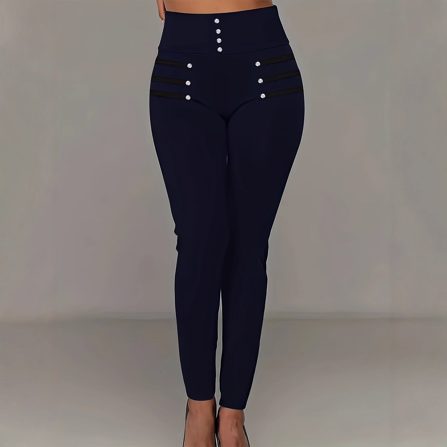 High-Waist-Slim-Fit-Hose Damen im europäischen und amerikanischen Stil