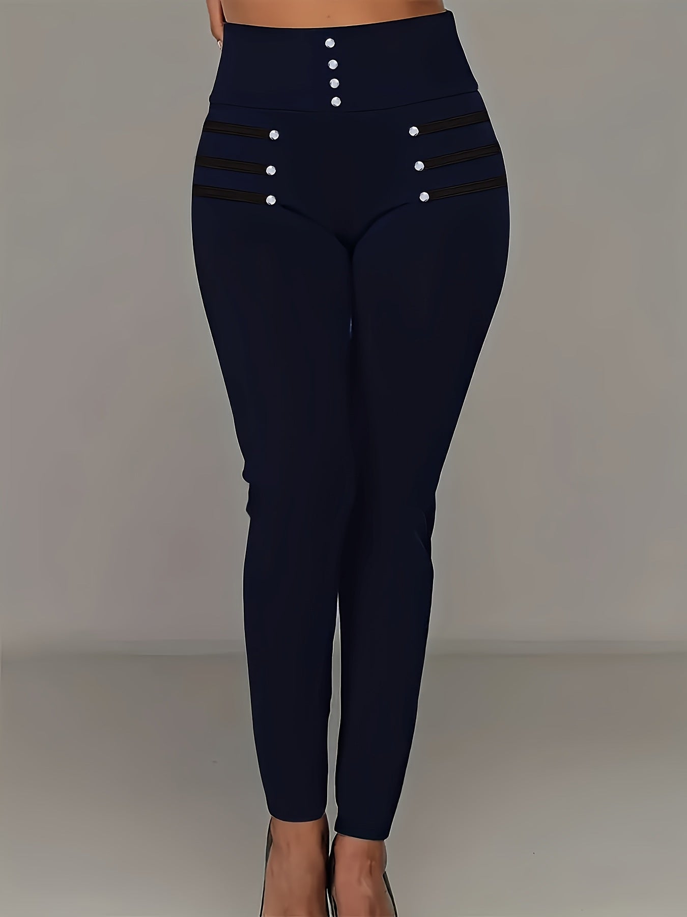 High-Waist-Slim-Fit-Hose Damen im europäischen und amerikanischen Stil