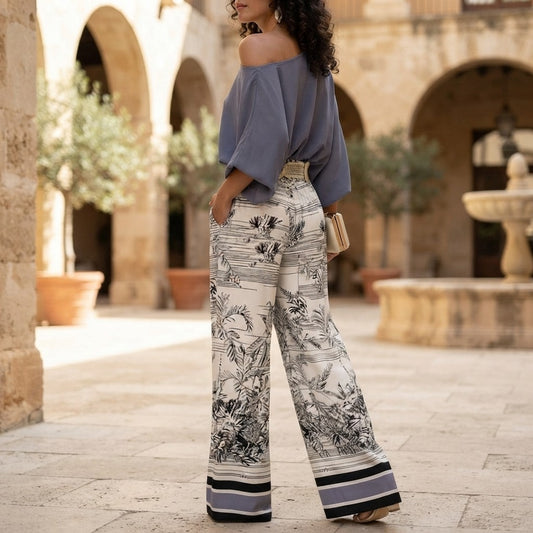 Flowy Wide Leg Pant Set